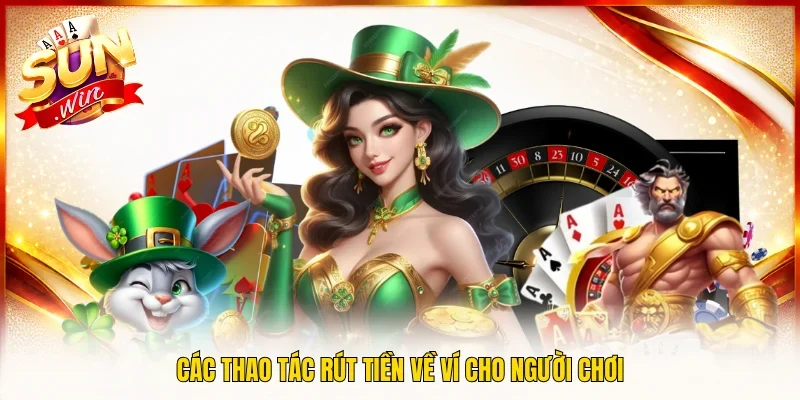 Các thao tác rút tiền về ví cho người chơi