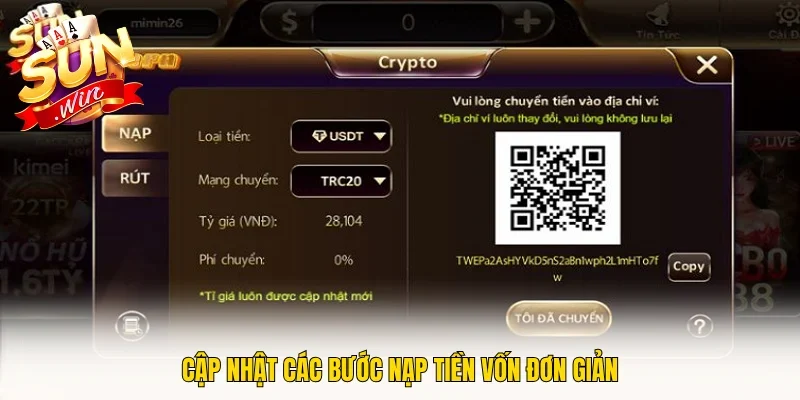Cập nhật các bước nạp tiền vốn đơn giản