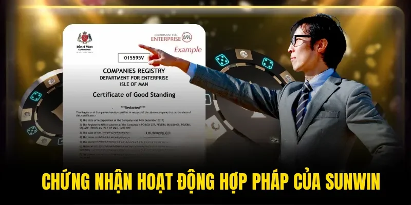 Chứng nhận hoạt động hợp pháp của Sunwin