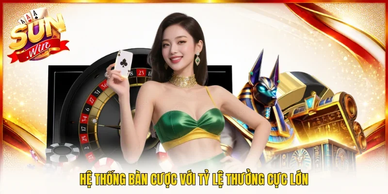 Hệ thống bàn cược với tỷ lệ thưởng cực lớn