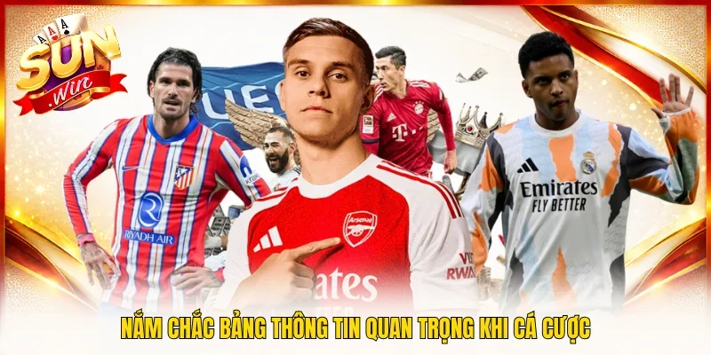 Nắm chắc bảng thông tin quan trọng khi cá cược