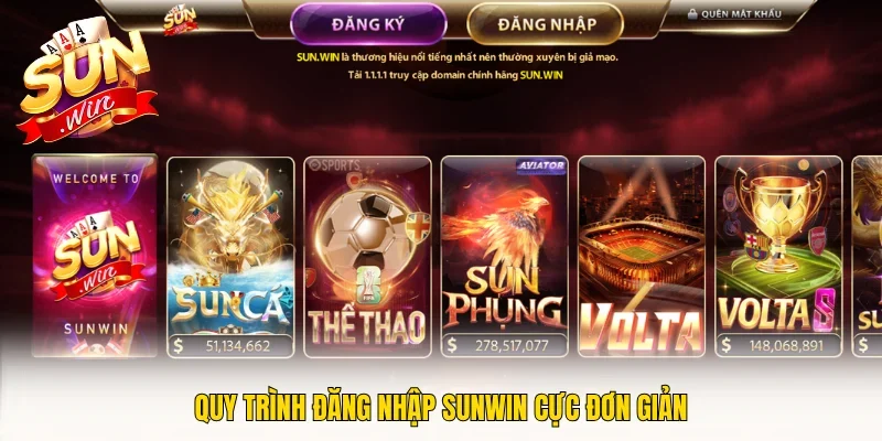 Quy trình đăng nhập Sunwin cực đơn giản